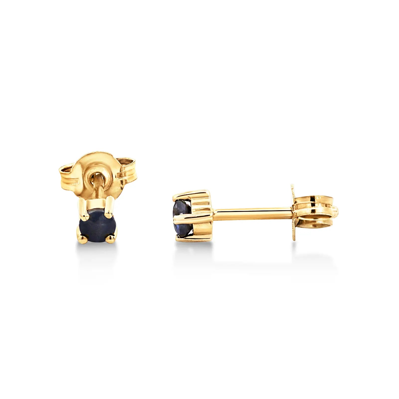 9ct Yellow Gold Sapphire Stud Earrings