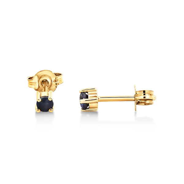 9ct Yellow Gold Sapphire Stud Earrings