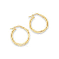 9ct Yellow Gold Silver Filled Round Hoops