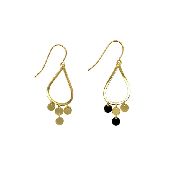 9ct Yellow Gold Silver Filled Teardrop Earrings