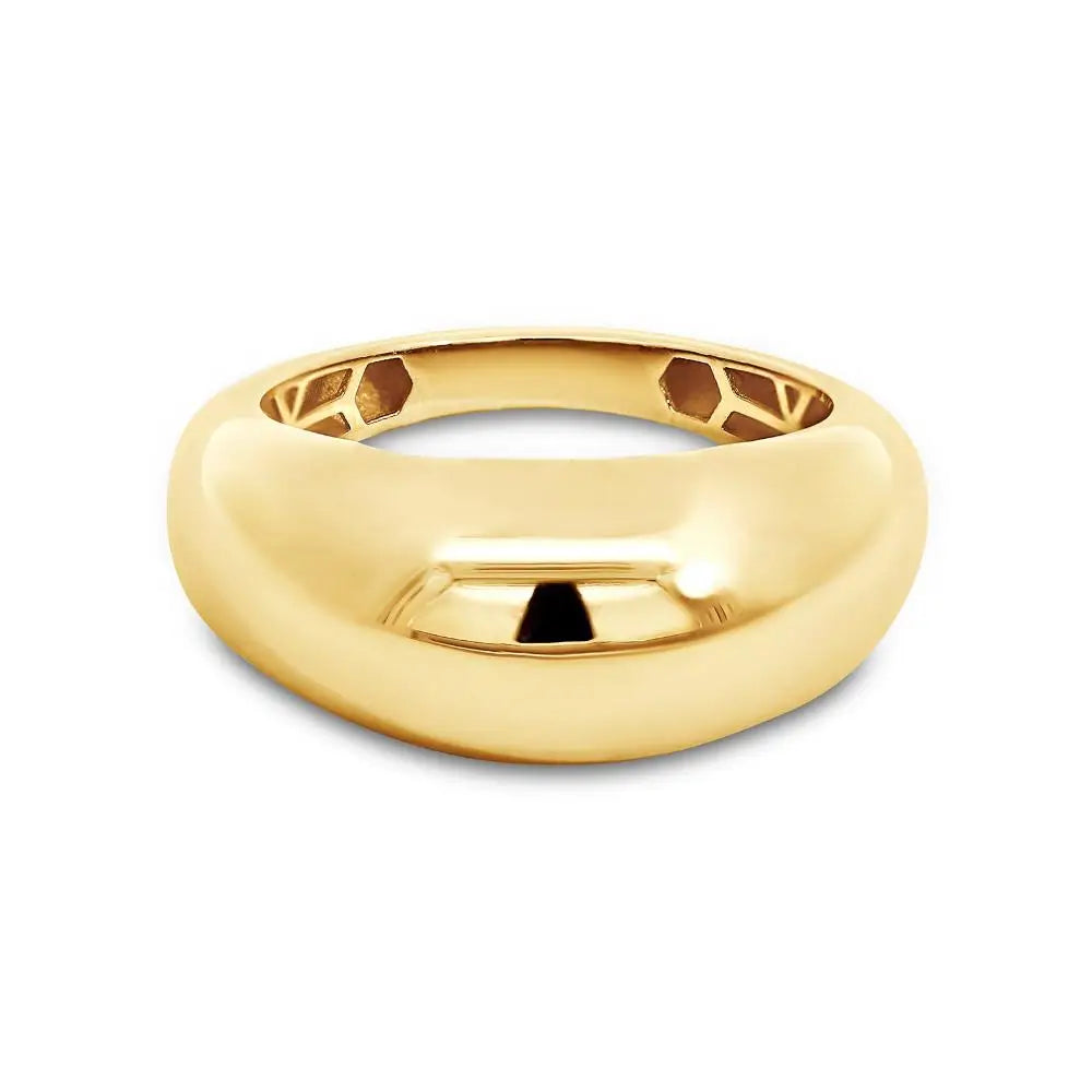 9ct Yellow Gold Solid Domed Dress Ring