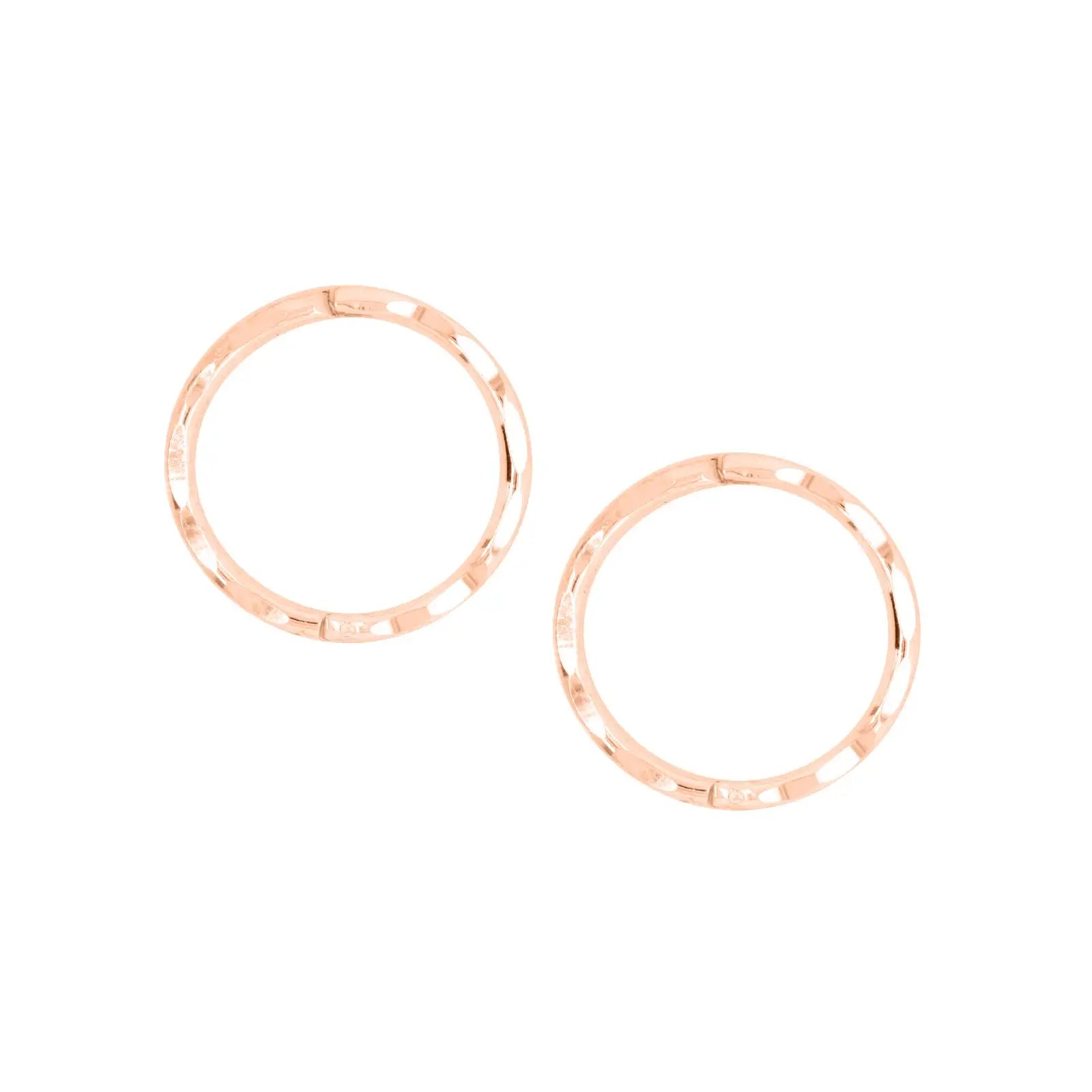 9ct Rose Gold Facet Sleepers