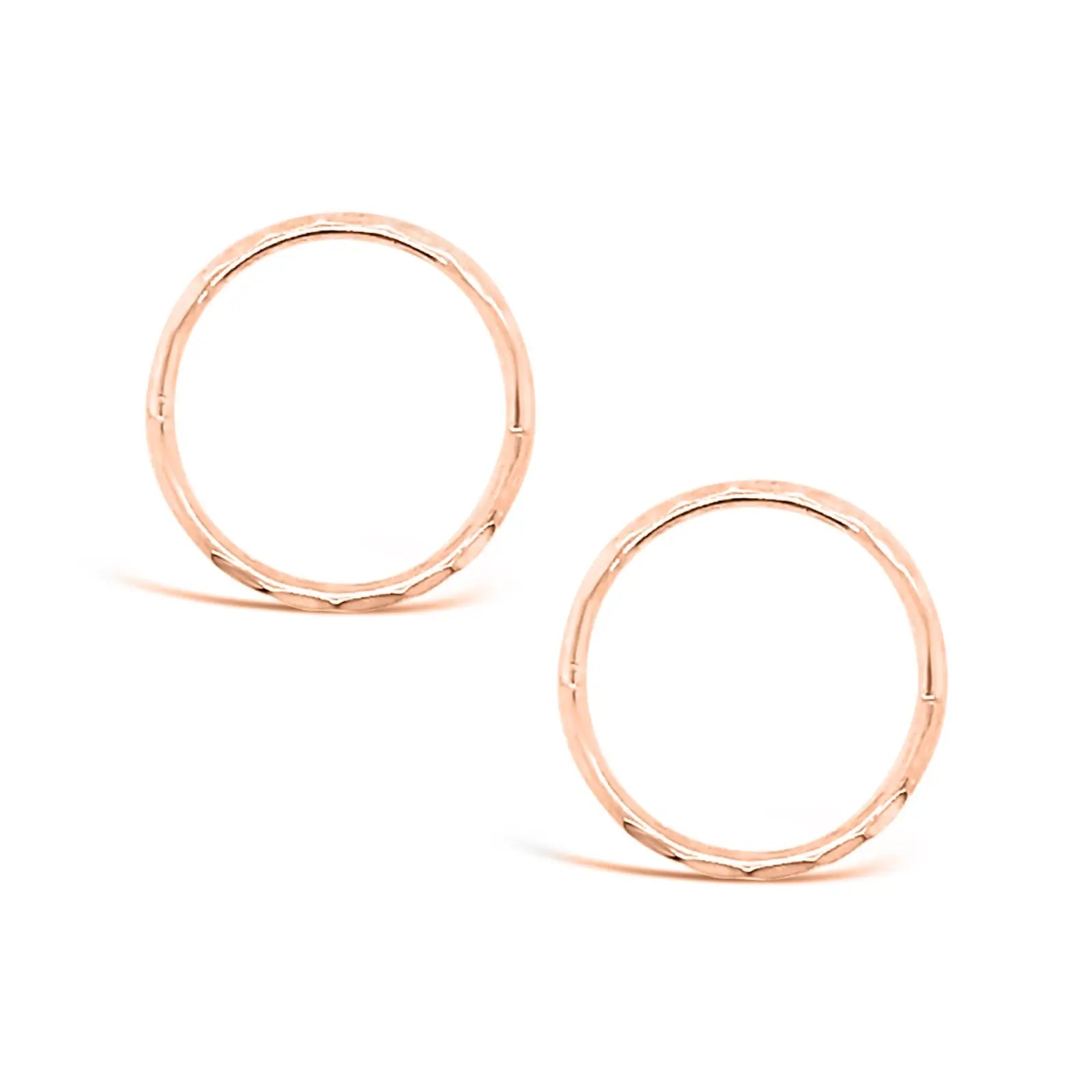 9ct Rose Gold Facet Sleepers