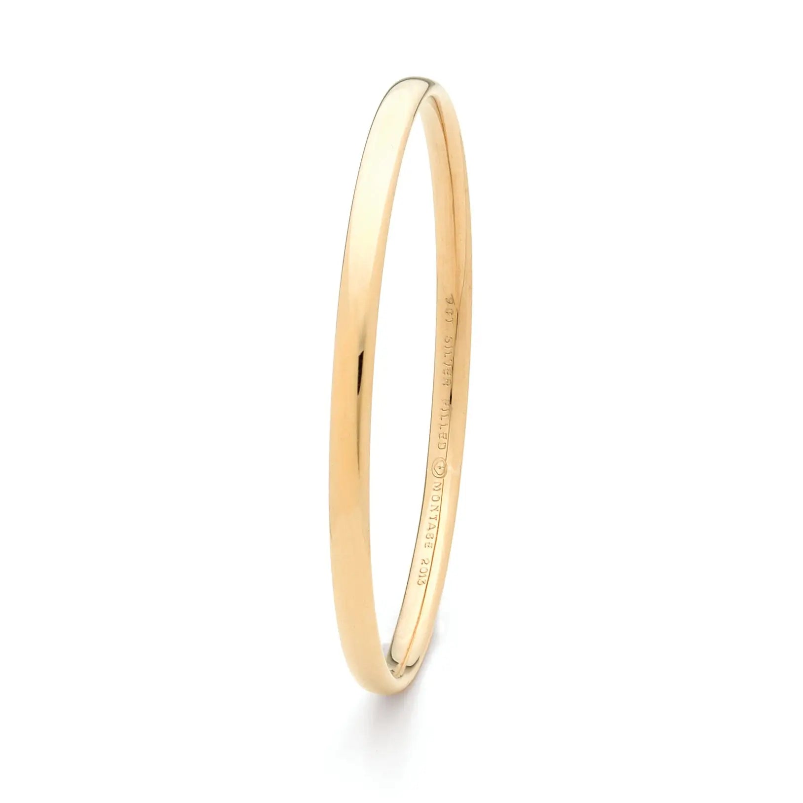 9ct Rose Gold Filled Half Round Bangle