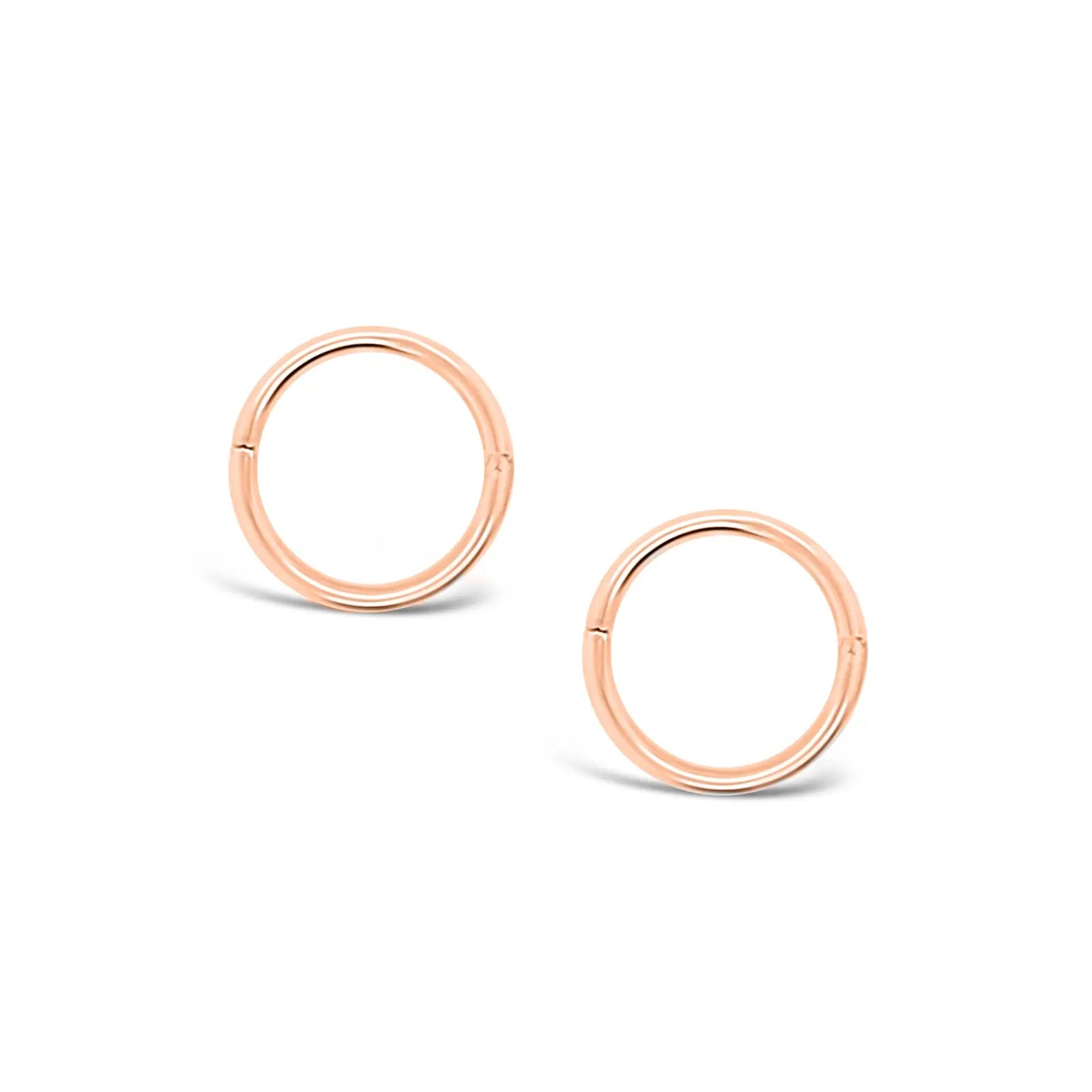 9ct Rose Gold Plain Sleepers