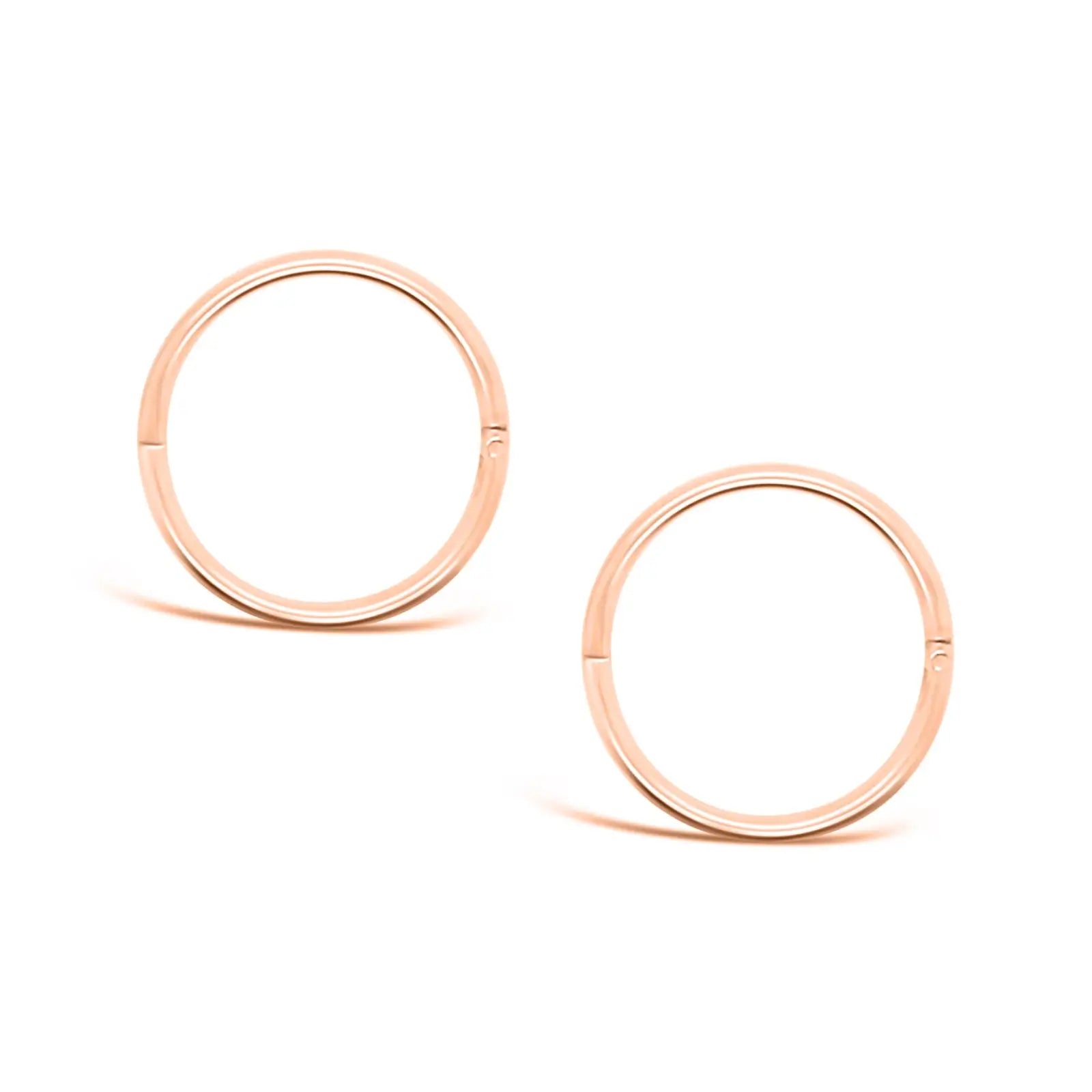 9ct Rose Gold Plain Sleepers