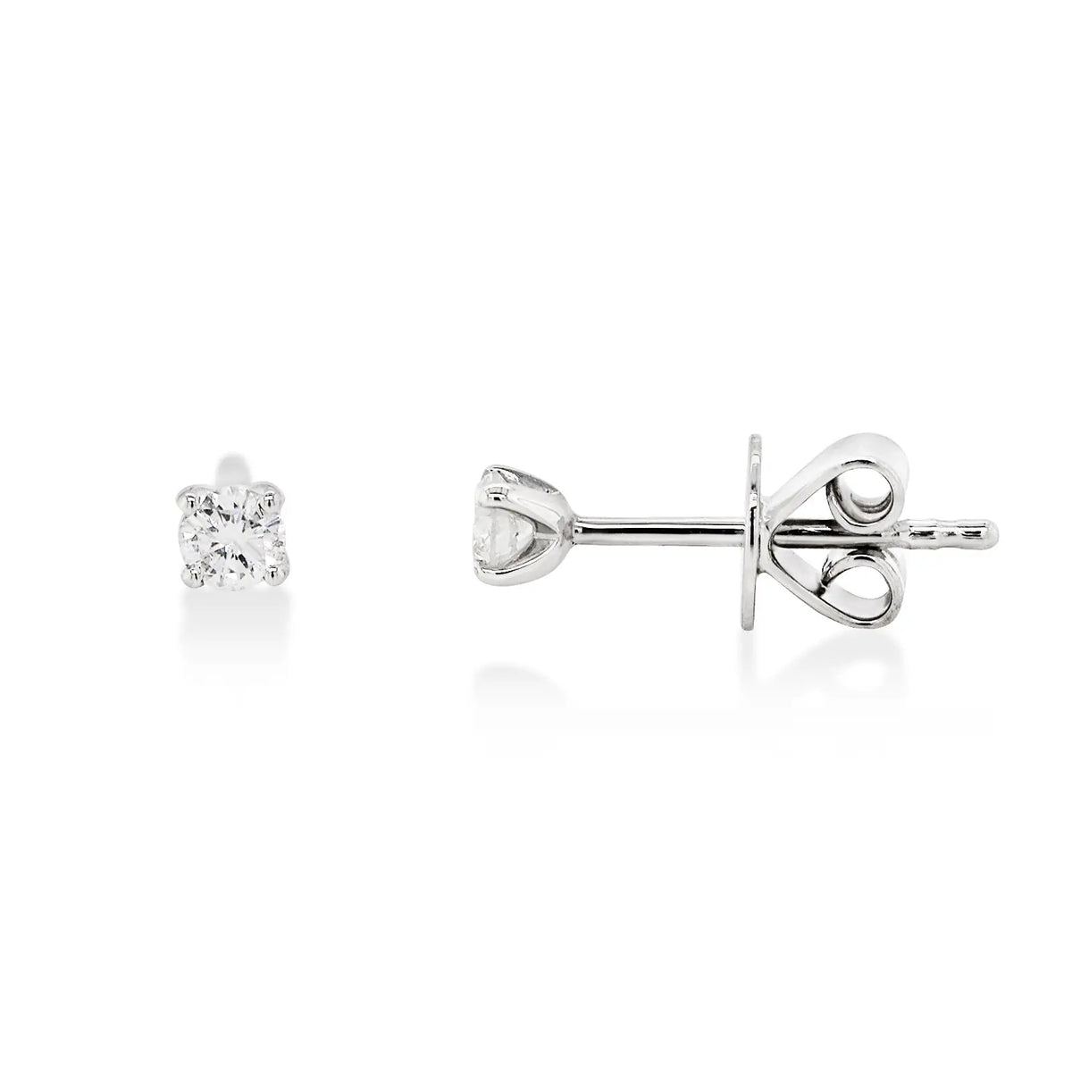 9ct White Gold Australian Diamond Stud Earrings