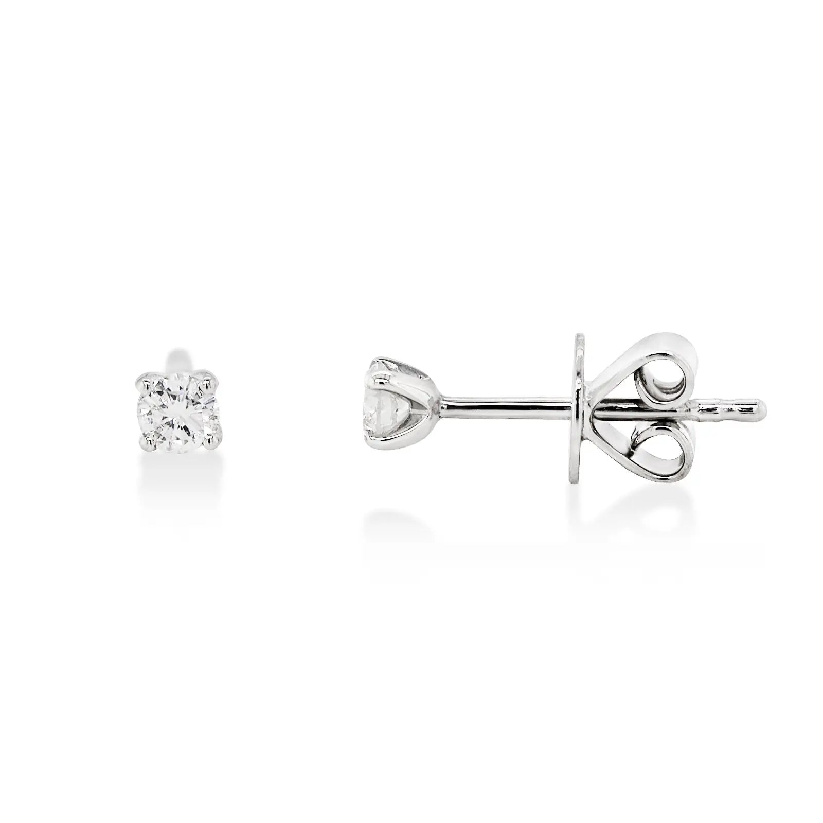 9ct White Gold Australian Diamond Stud Earrings