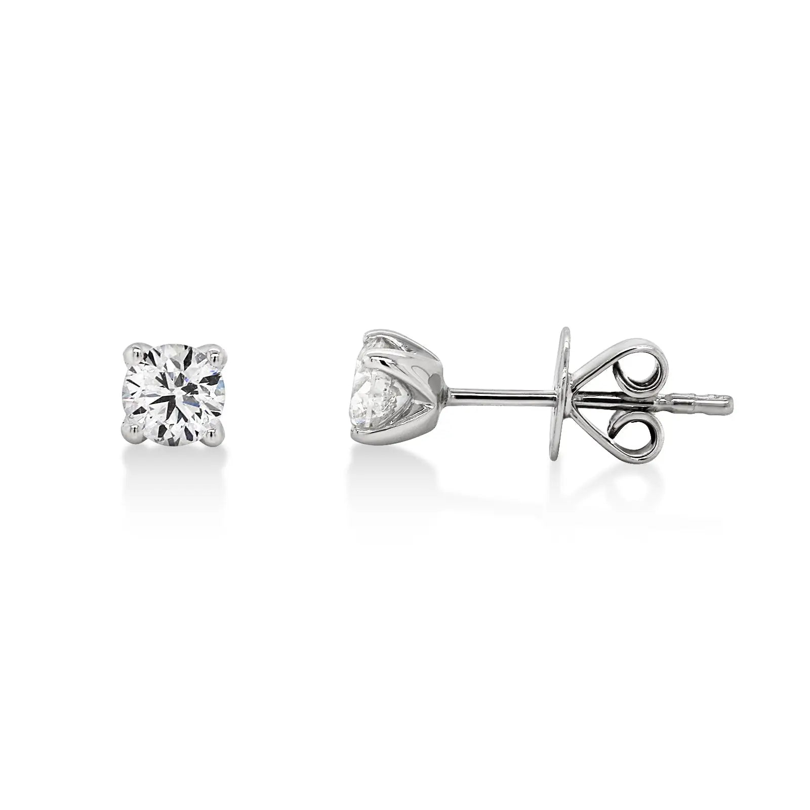 9ct White Gold Australian Diamond Stud Earrings