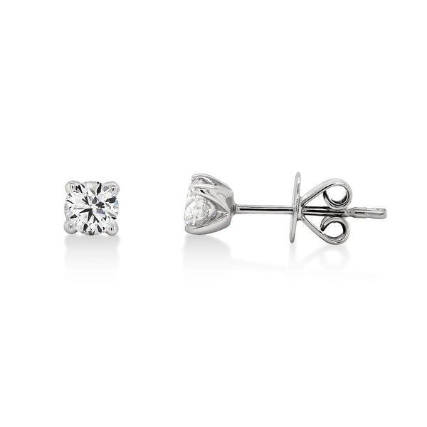9ct White Gold Australian Diamond Stud Earrings