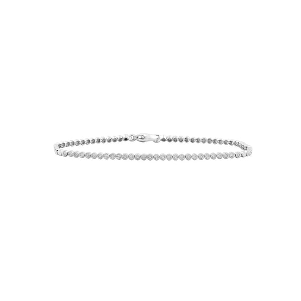 9ct White Gold Diamond Set Bracelet