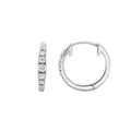 9ct White Gold Graduating Diamond Huggies