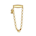 9ct Yellow Gold Baby ID Bracelet With Hanging Teddy