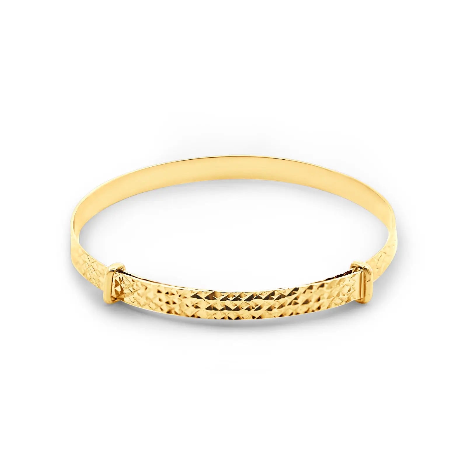 9ct Yellow Gold Diamond Cut Baby Bracelet