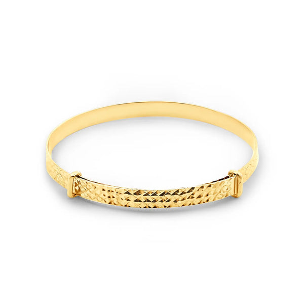 9ct Yellow Gold Diamond Cut Baby Bracelet