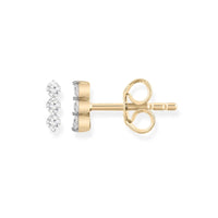 9ct Yellow Gold Diamond Set Studs