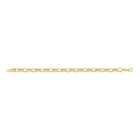 9ct Yellow Gold Silver Filled Oval Link Bracelet