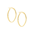 9ct Yellow Gold Thin Oval Hoops