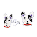 Sterling Silver Bulldog Stud Earrings