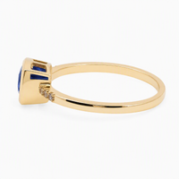 9ct Yellow Gold Tanzanite & Lab Grown Diamond Dress Ring