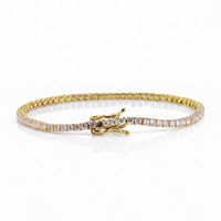9ct Yellow Gold 3.00ct Lab Grown Diamond Tennis Bracelet