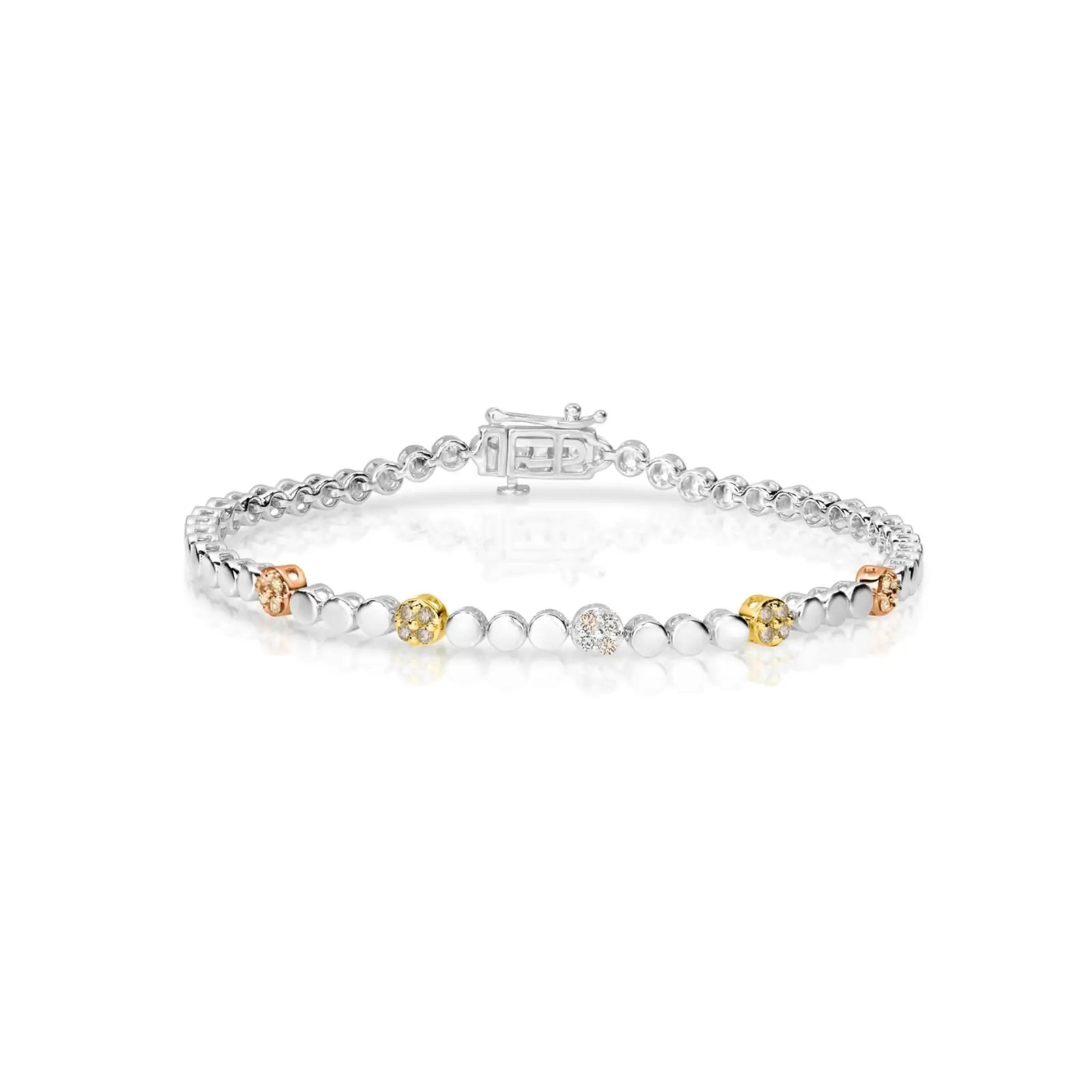 Dreamtime Silver & 9ct 3 Tone Australian Diamond Set Bracelet