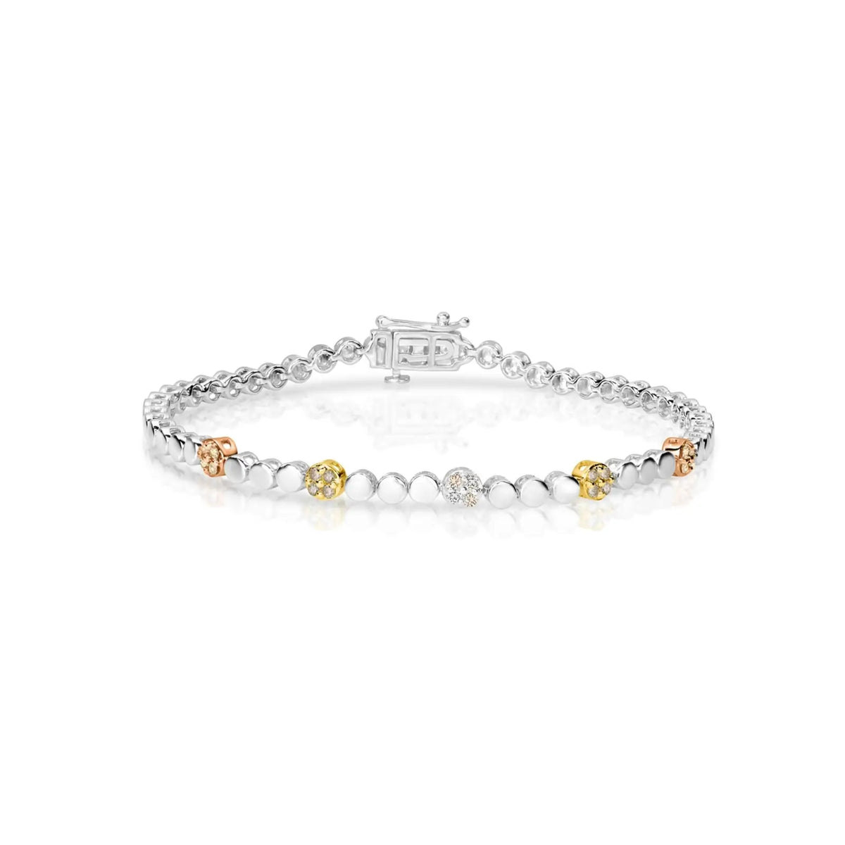 Dreamtime Silver & 9ct 3 Tone Australian Diamond Set Bracelet