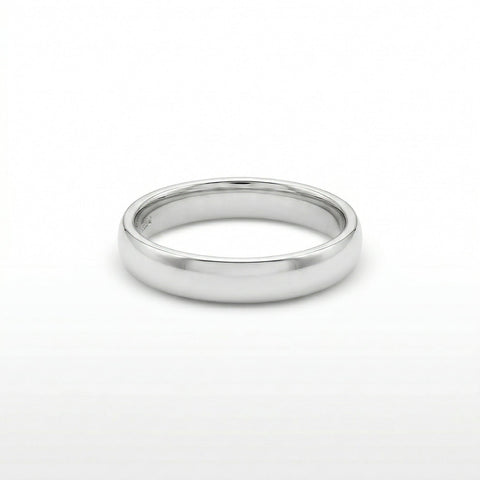 9ct White Gold Barrel Ladies Wedding Ring - alternate view