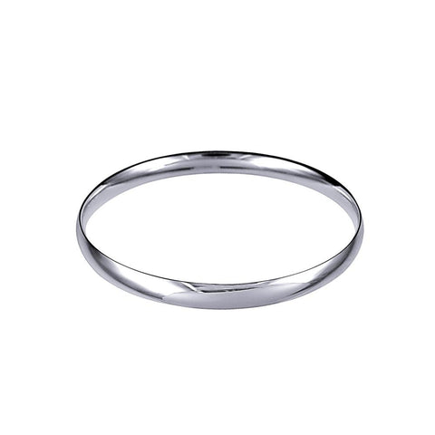 Sterling Silver Solid Comfort Fit Bangle