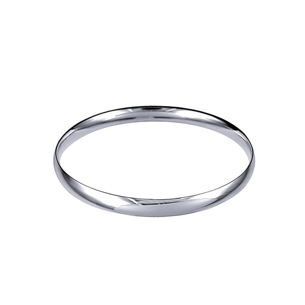 Sterling Silver Solid Comfort Fit Bangle