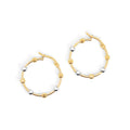 9ct TwoTone Hoop Earring With Stationed Balls