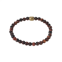 Men's Red Tiger Eye Bead Bracelet