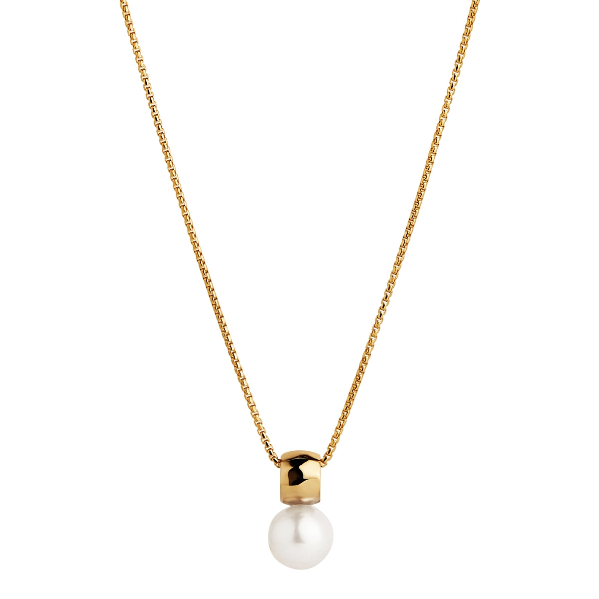 Najo Yellow Gold Plated Idyll Pearl Necklace
