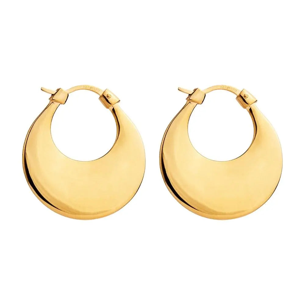 Najo Crescent Yellow Gold Hoop Earrings