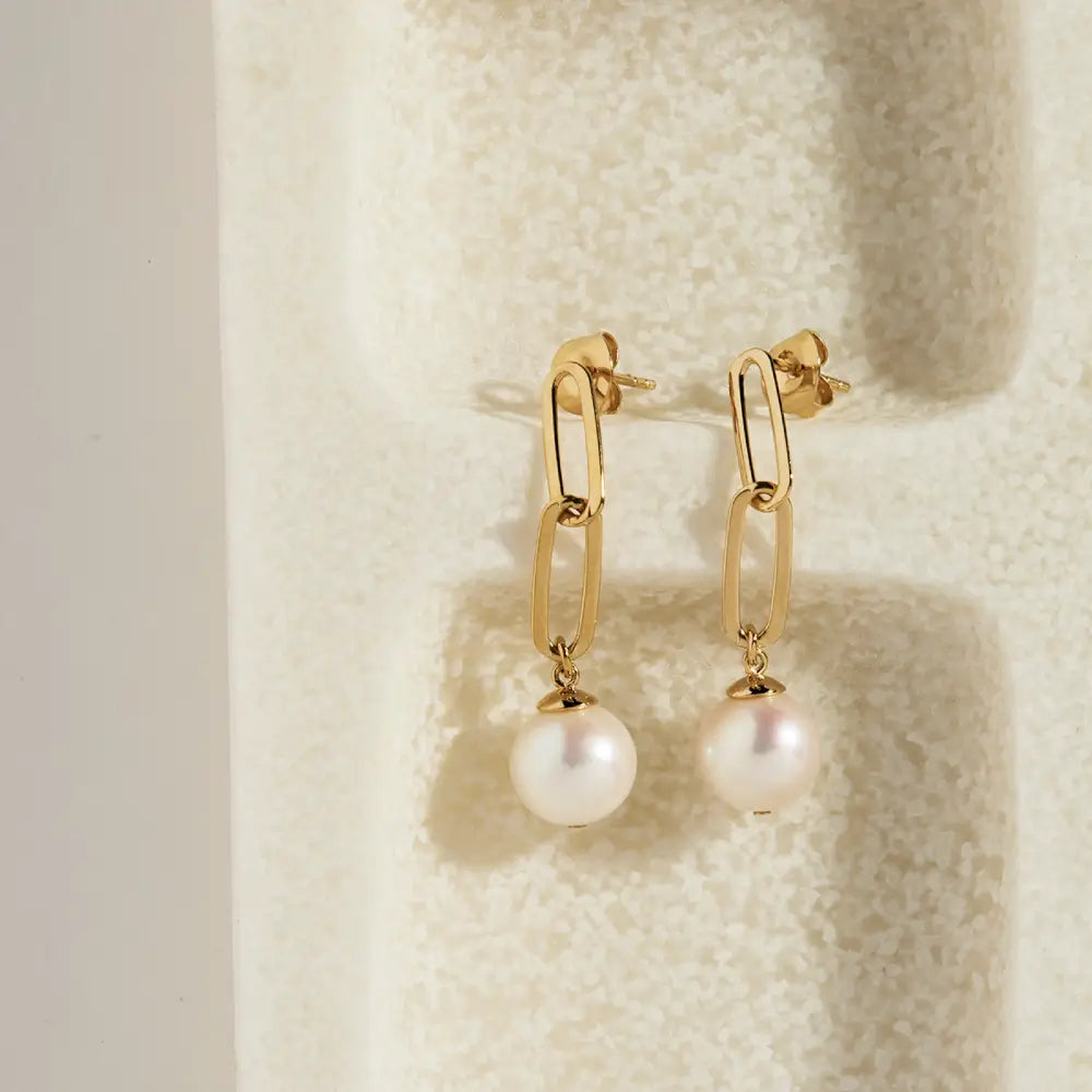 Najo Eden Pearl Yellow Gold Earring