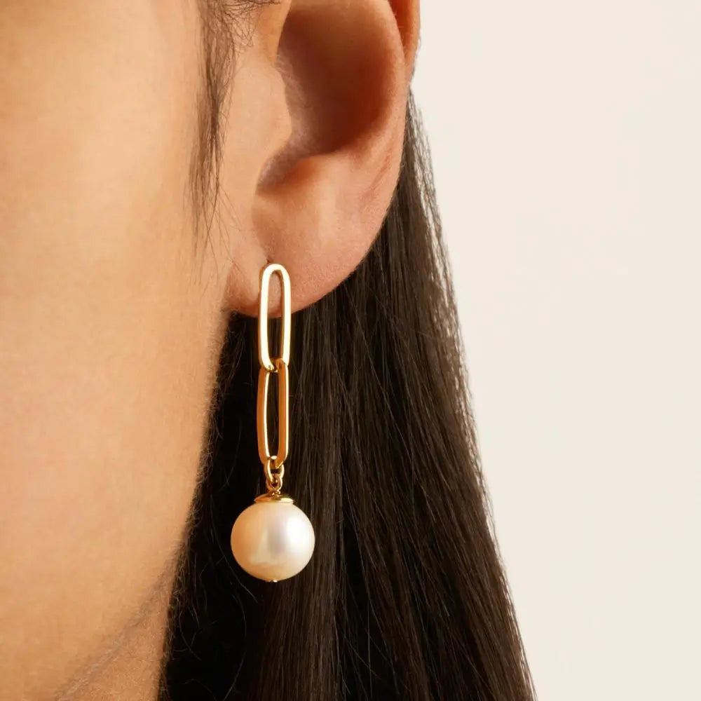 Najo Eden Pearl Yellow Gold Earring