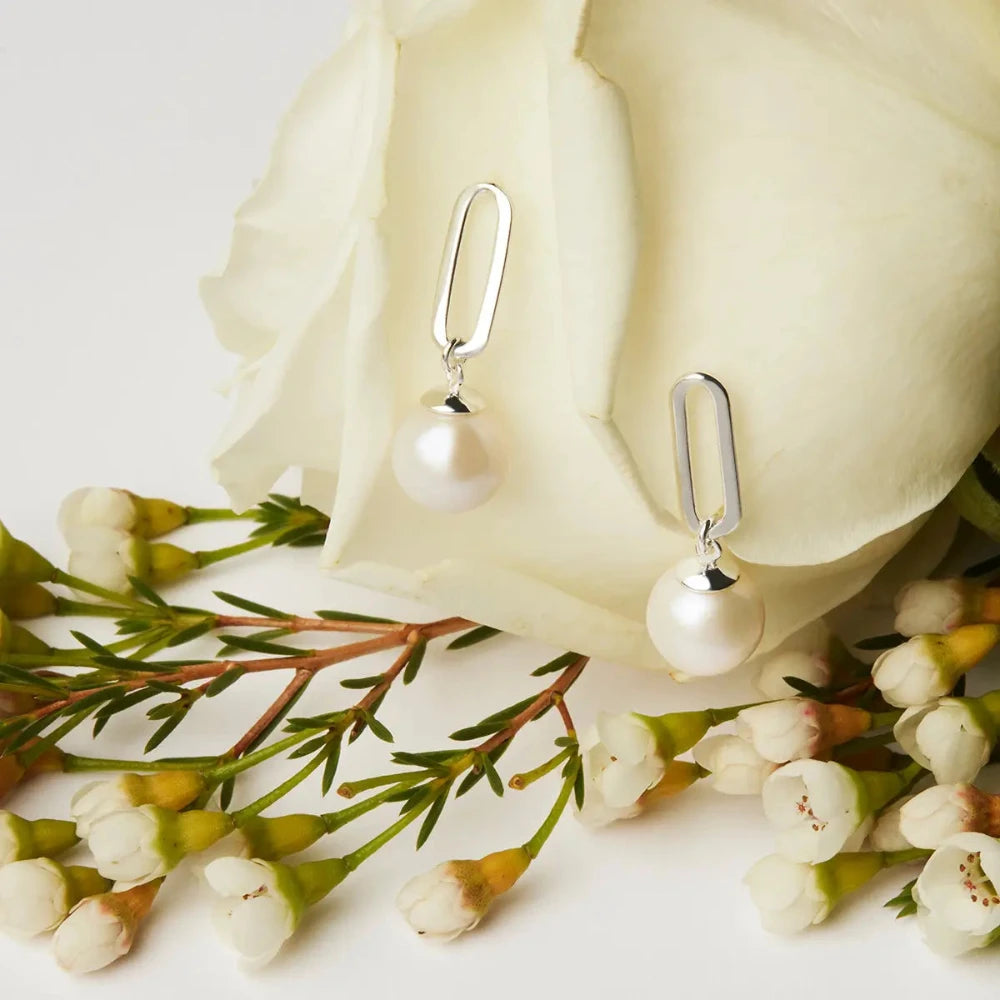 Najo Enchantress Pearl Drop Stud Earrings