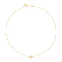 Najo Gold Plated Amore Puff Heart Necklace