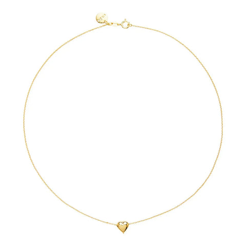 Najo Gold Plated Amore Puff Heart Necklace - alternate view