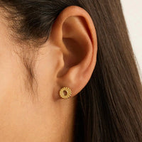 Najo Nectare Yellow Gold Stud Earrings