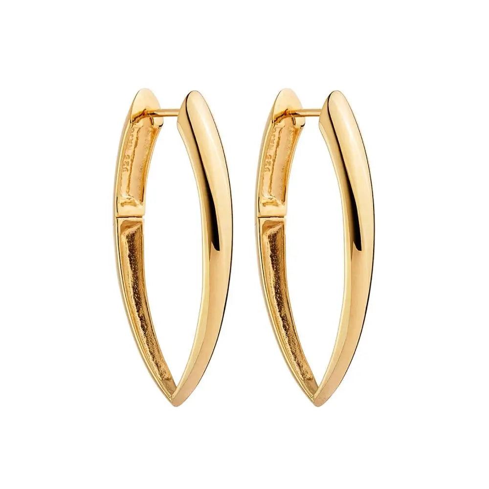 Najo Topiary Yellow Gold Hoop Earrings