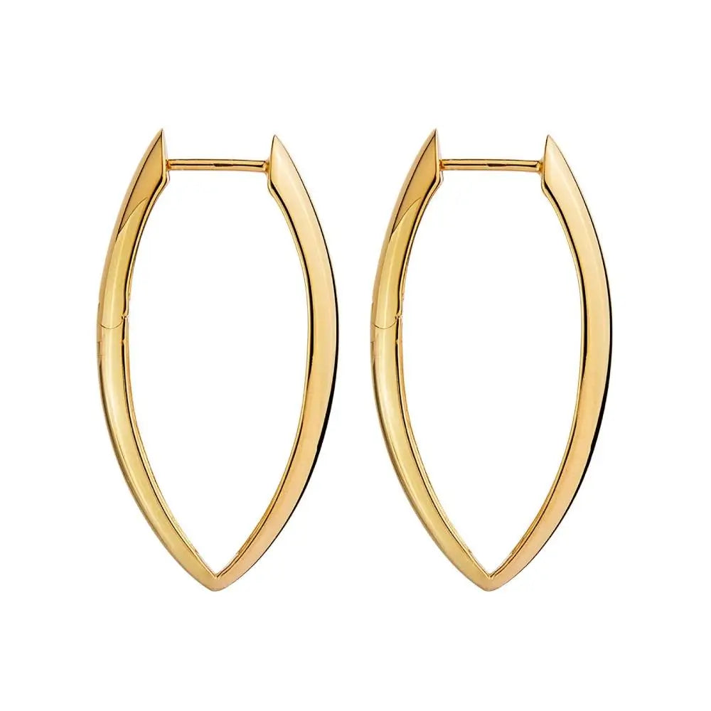 Najo Topiary Yellow Gold Hoop Earrings