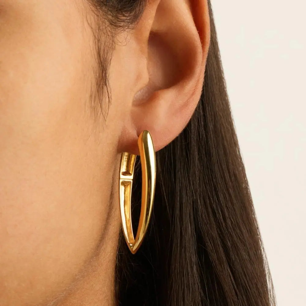 Najo Topiary Yellow Gold Hoop Earrings