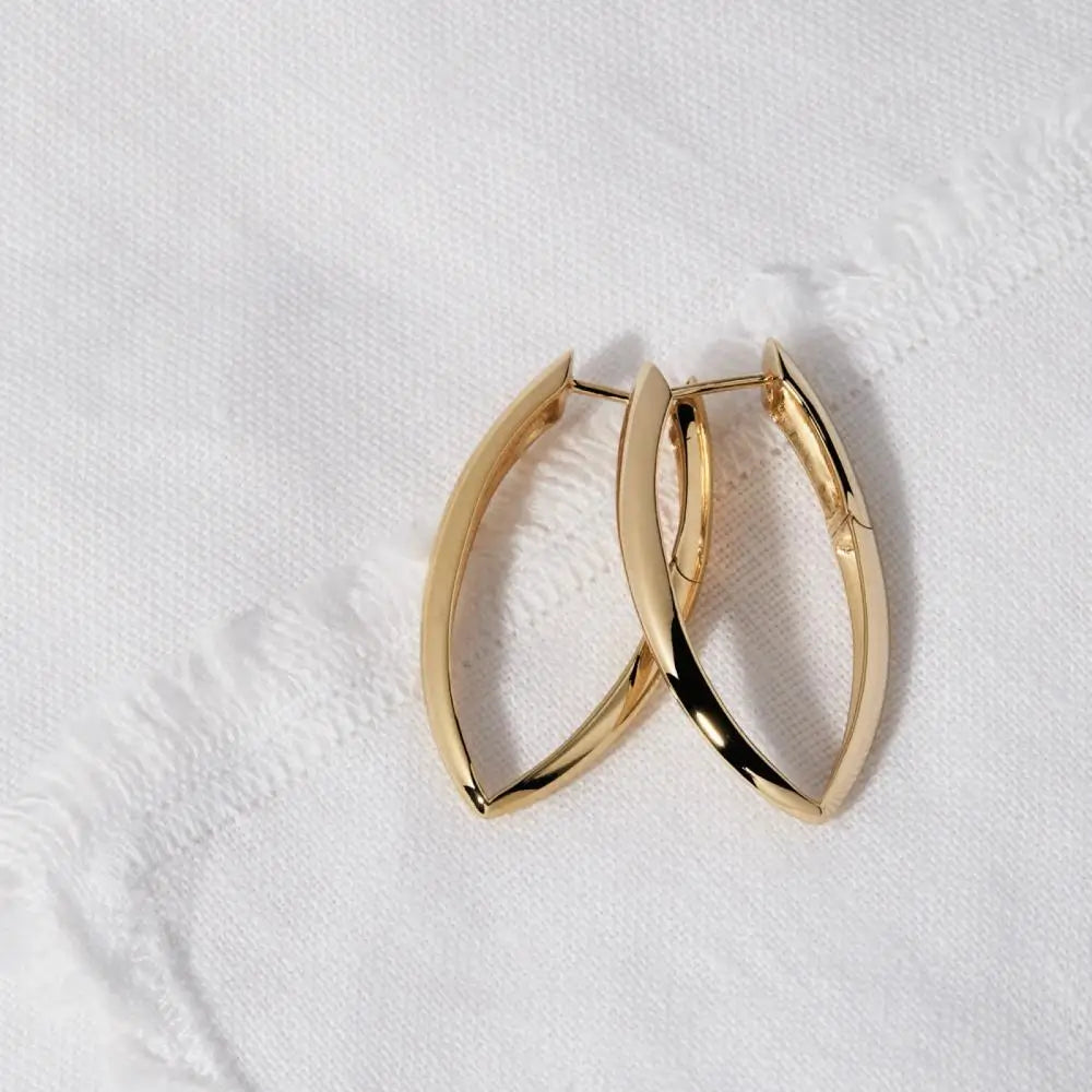 Najo Topiary Yellow Gold Hoop Earrings