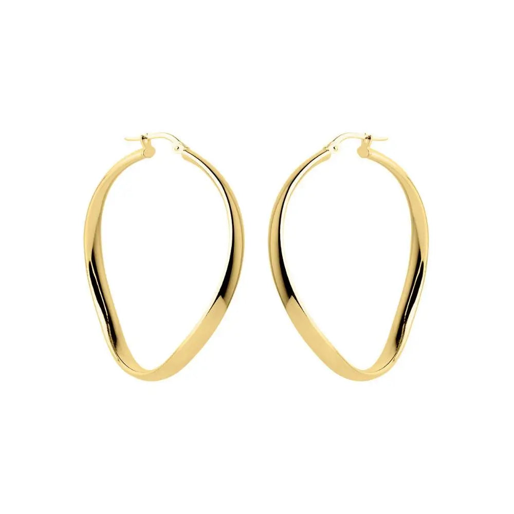 Najo Yellow Gold  Odyssey Hoop Earrings