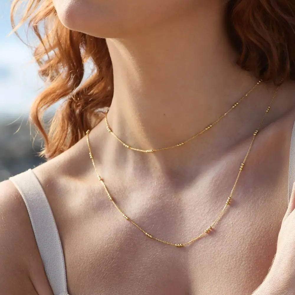 Najo Yellow Gold Plated Halcyon Chain Necklace