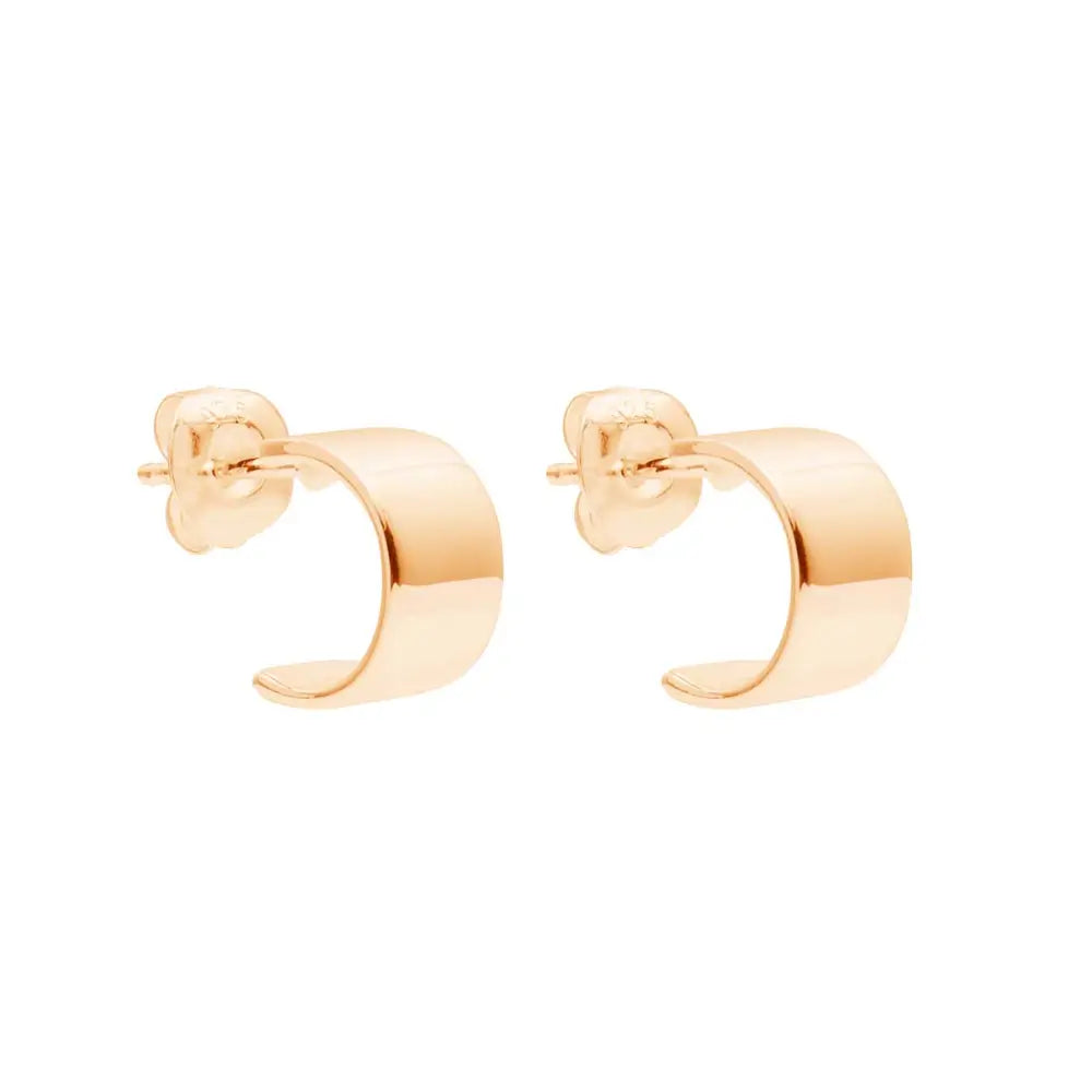 Najo Yellow Gold Plated Half Hoop Earrings