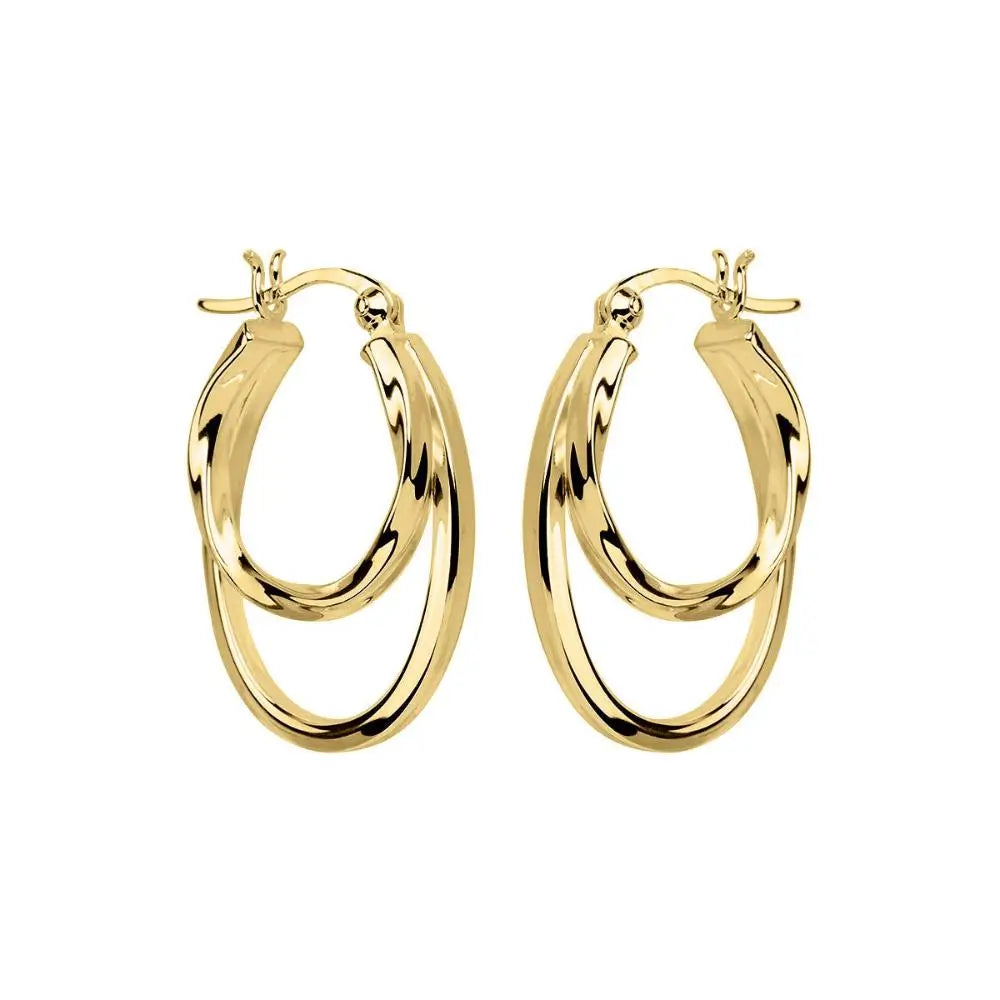 Najo Yellow Gold Sea of Change Hoop Earrings