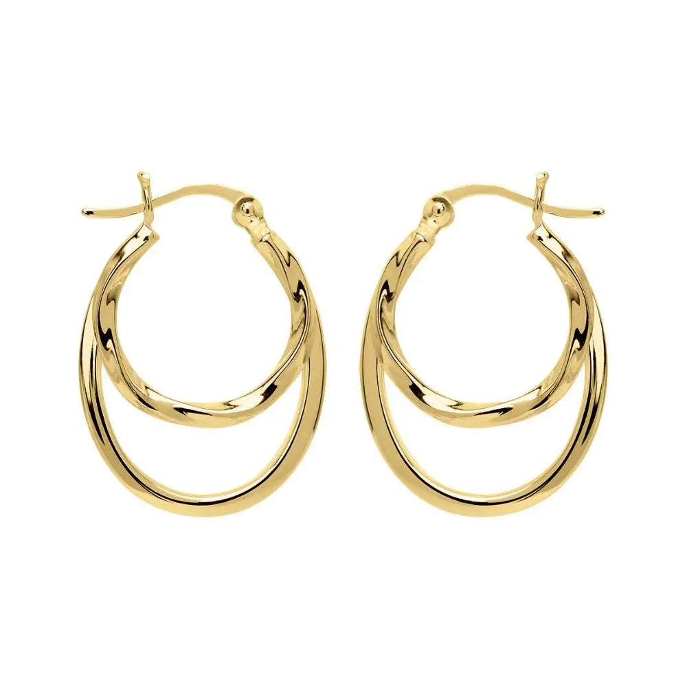 Najo Yellow Gold Sea of Change Hoop Earrings