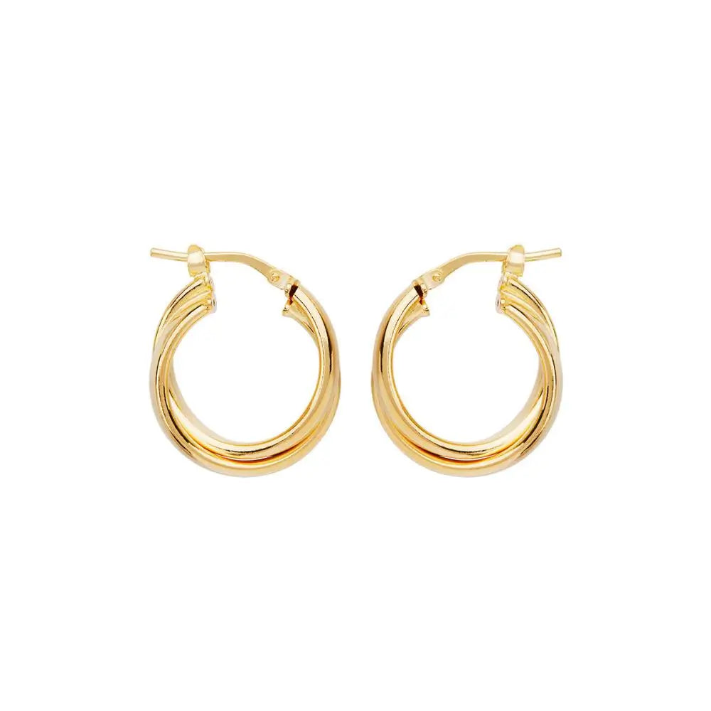 Najo Yellow Gold Sunshine Hoop Earrings